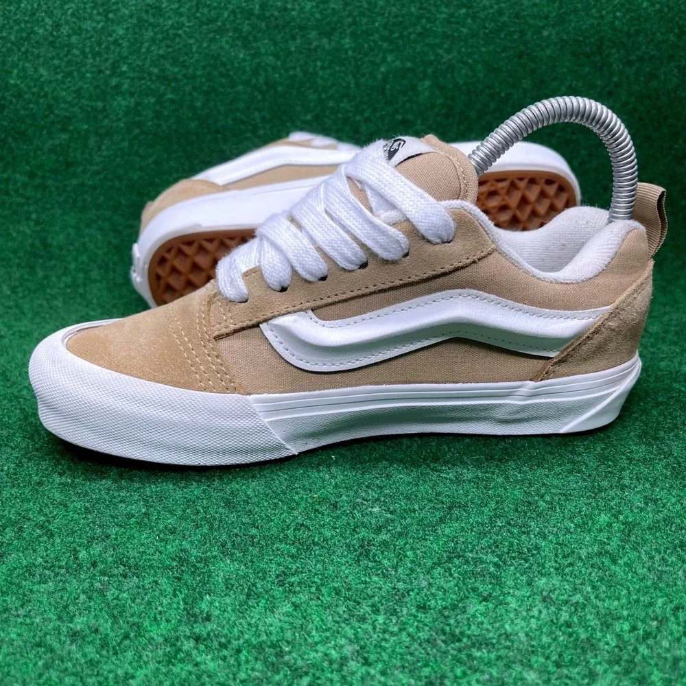 Vans Knu Skool Tan Beige Suede Chunky Skate Shoes Men 4 Women 5.5